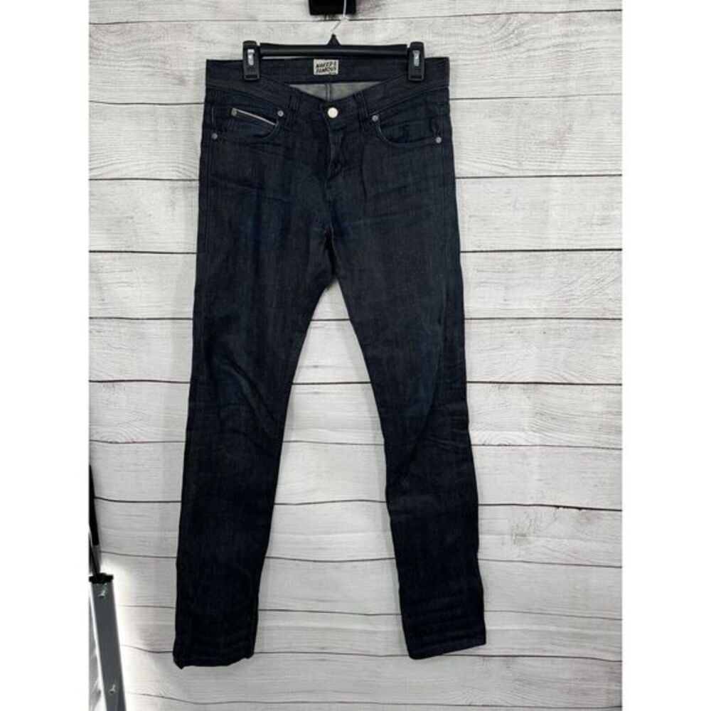 Naked And Famous Skinny Guy Jeans Indigo Broken Twill Selvedge 30 X36 Button Fly